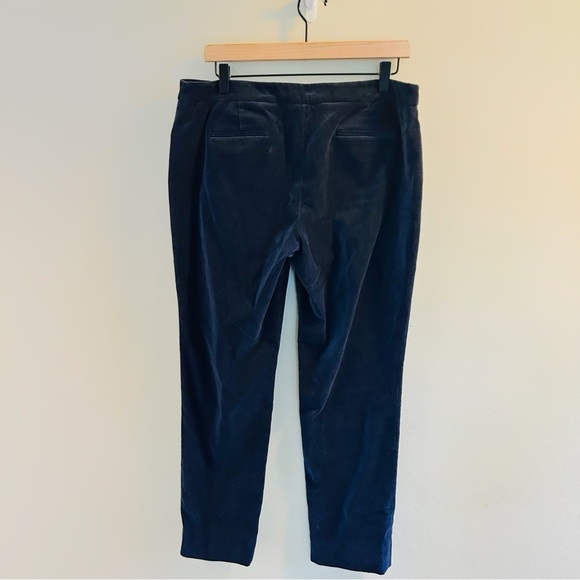 Brooks Brothers Natalie Fit Pants Womens Size 10 Navy Blue Velvet Workwear Job - Picture 2 of 9